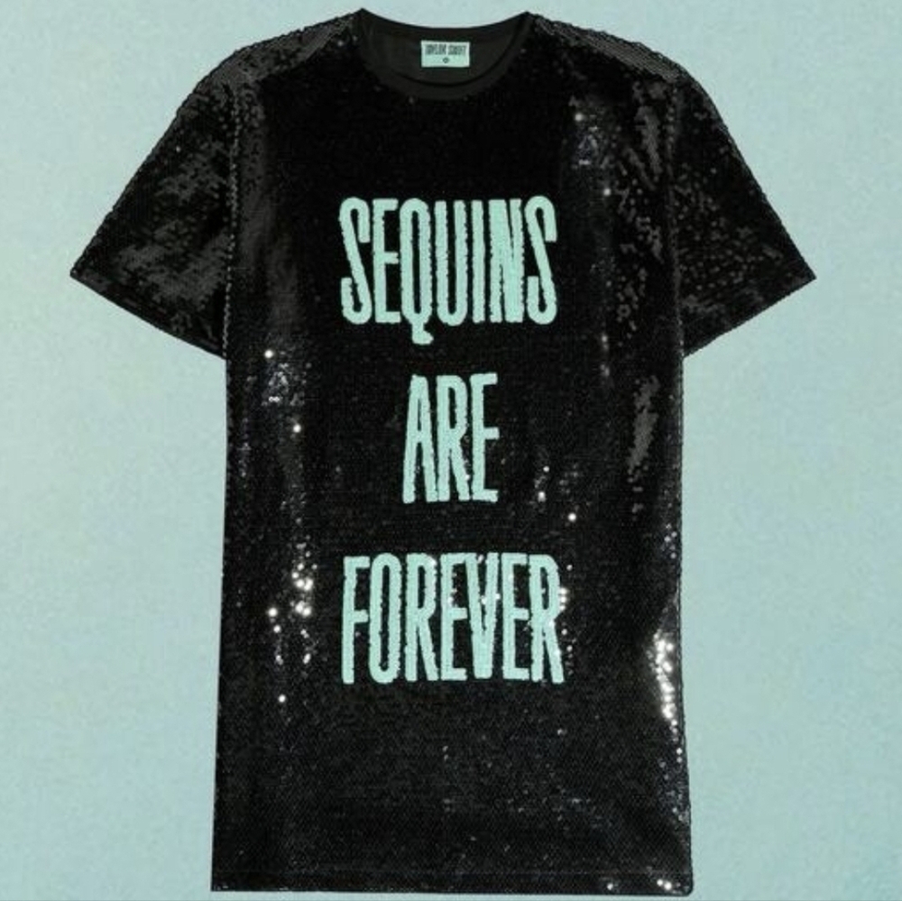 Taylor Swift Sequins Are Forever Black Sequin Dress Size XL RARE